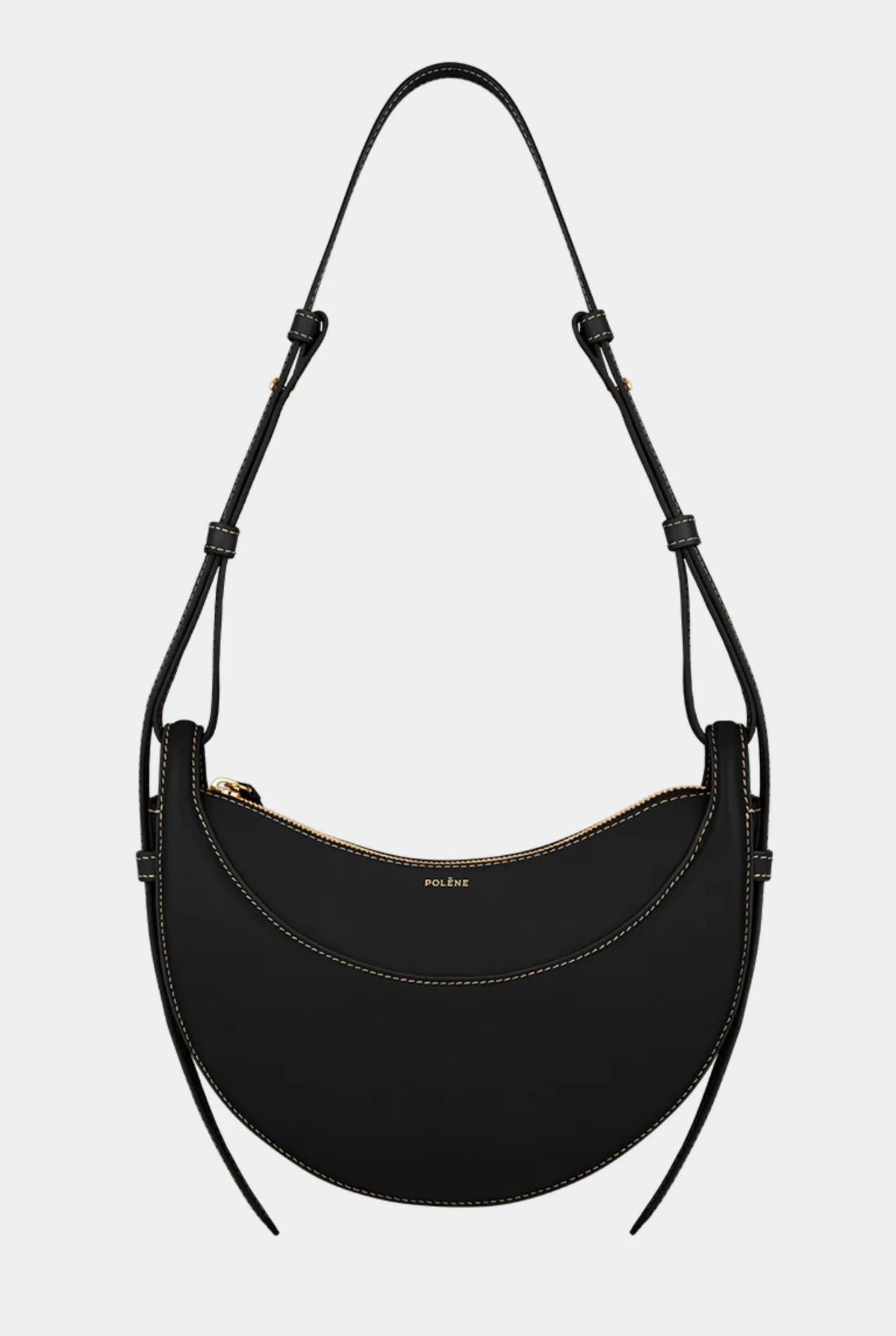 Damen Handtasche mit Halbmond-Design und Reißverschluss