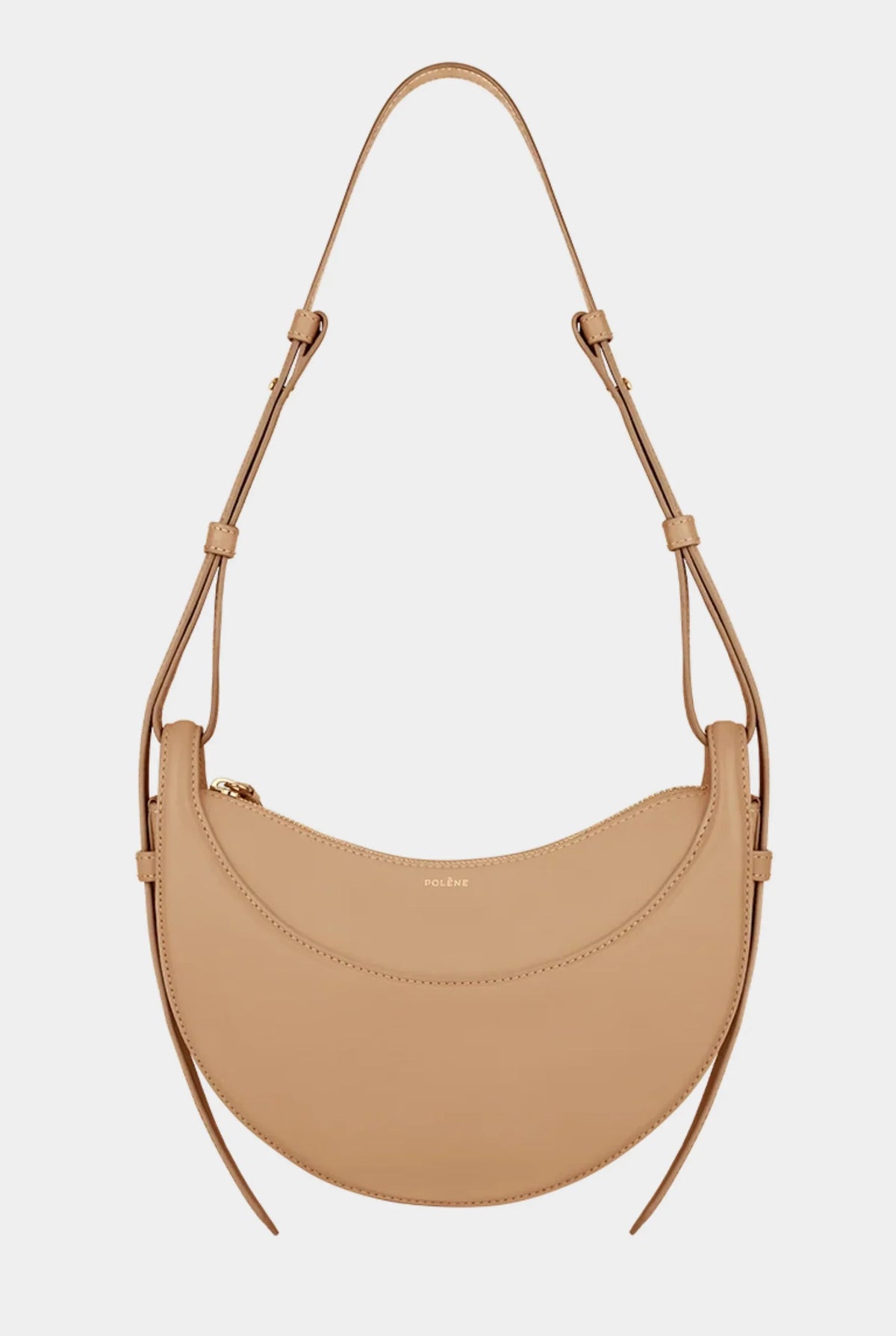 Damen Handtasche mit Halbmond-Design und Reißverschluss