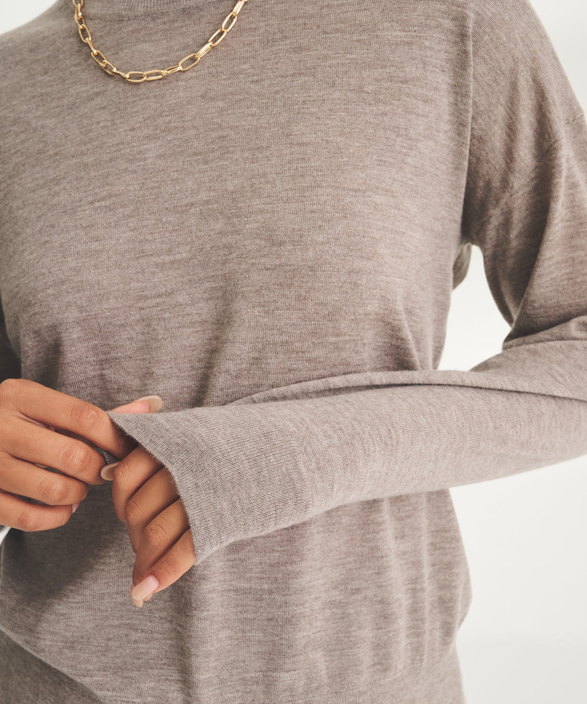 Damen feiner Strickpullover mit Rundhalsausschnitt