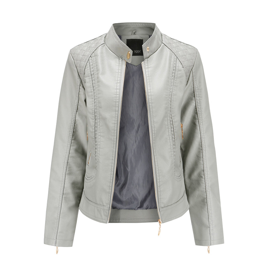 Damen Jacke mit Stehkragen und Reißverschluss