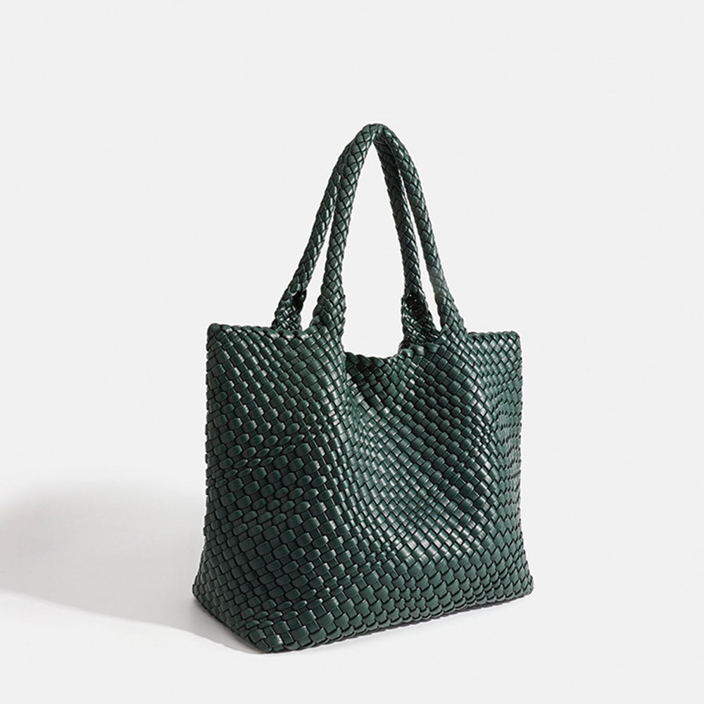 Damen strukturierte Tote Bag mit Flecht-Design