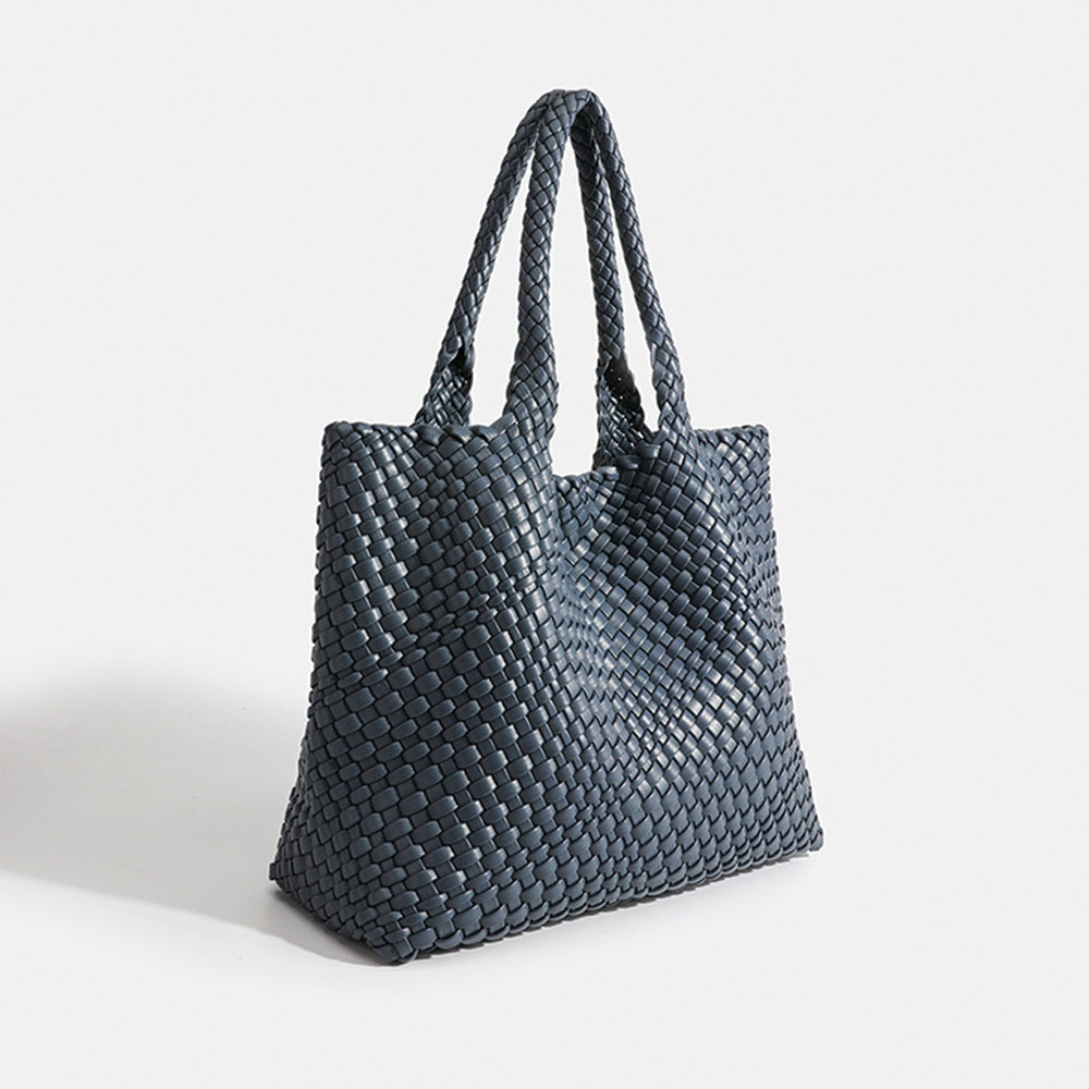 Damen strukturierte Tote Bag mit Flecht-Design