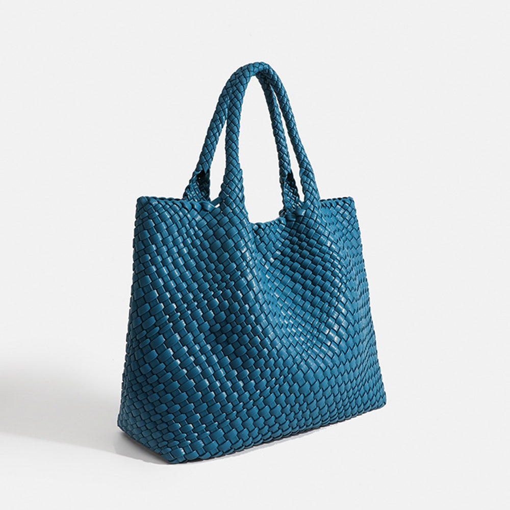 Damen strukturierte Tote Bag mit Flecht-Design