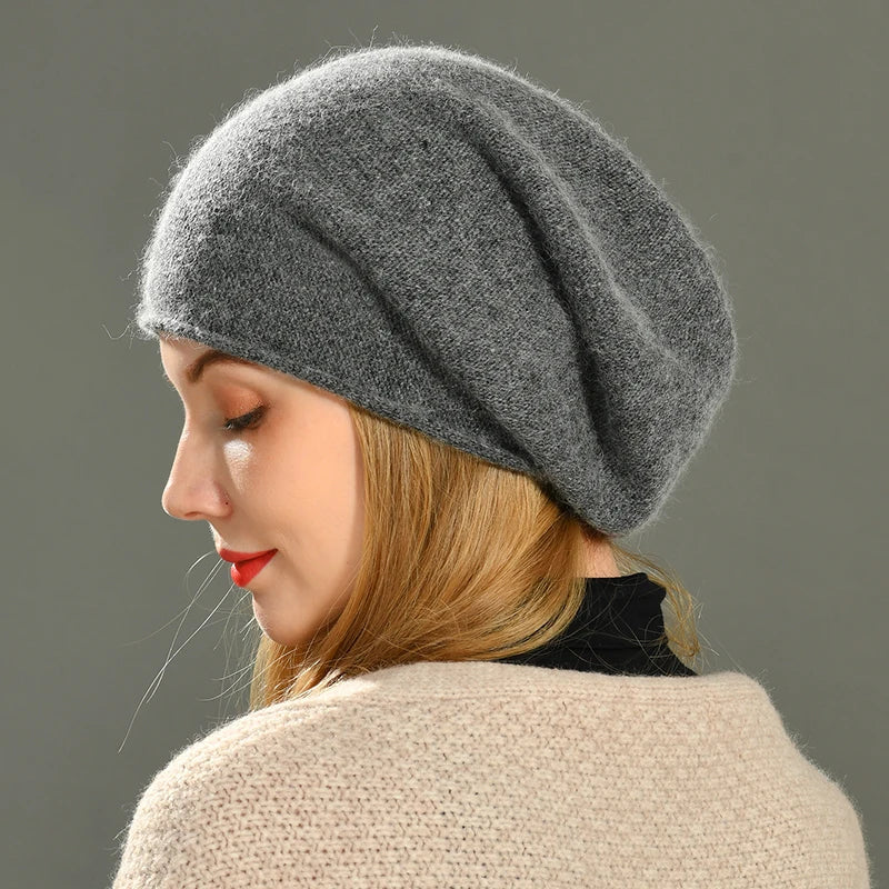 Damen Beanie mit Rippstrick