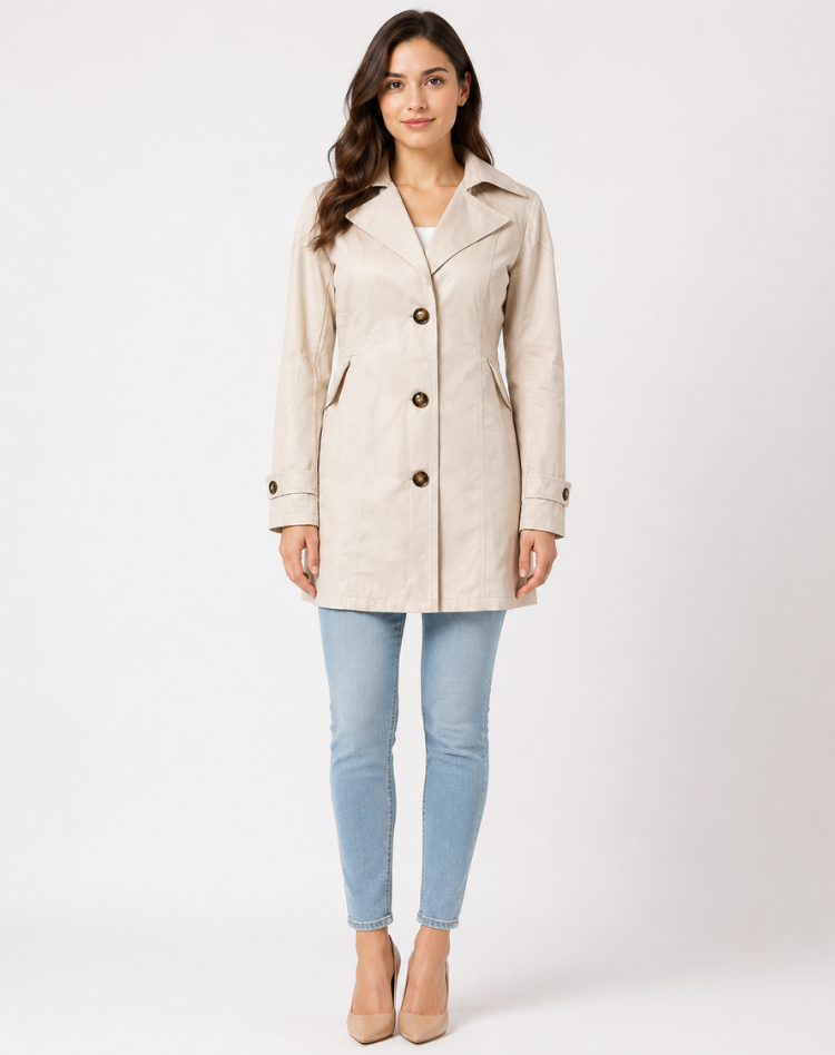Damen Trenchcoat kurz tailliert