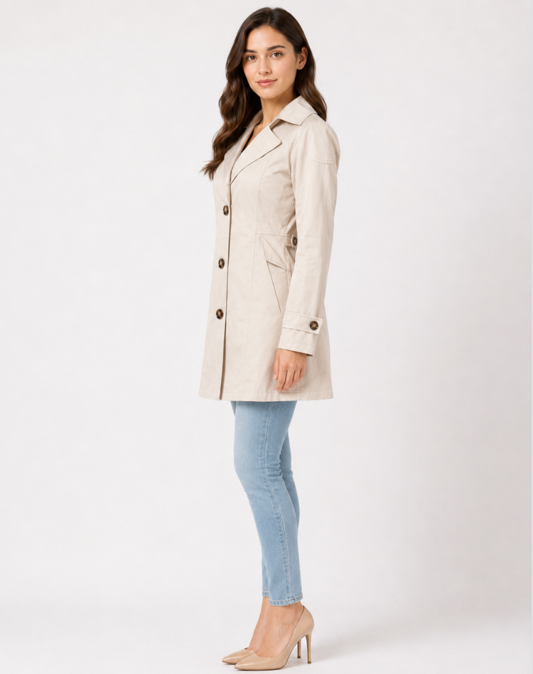 Damen Trenchcoat kurz tailliert