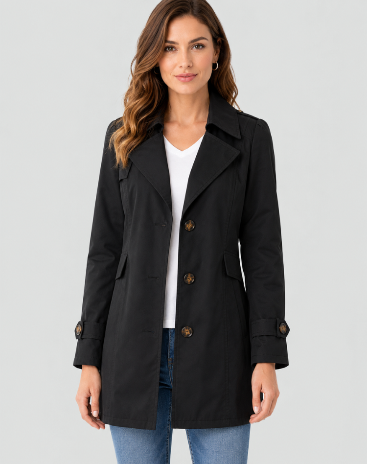 Damen Trenchcoat kurz tailliert