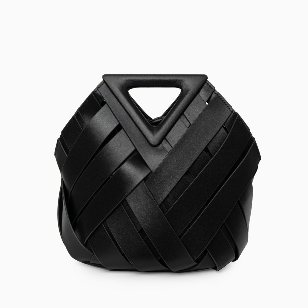 Damen Handtasche mit Flecht-Design und Dreieckshenkel