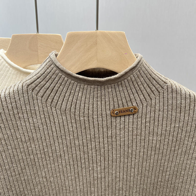 Damen warmer Pullover mit Stehkragen