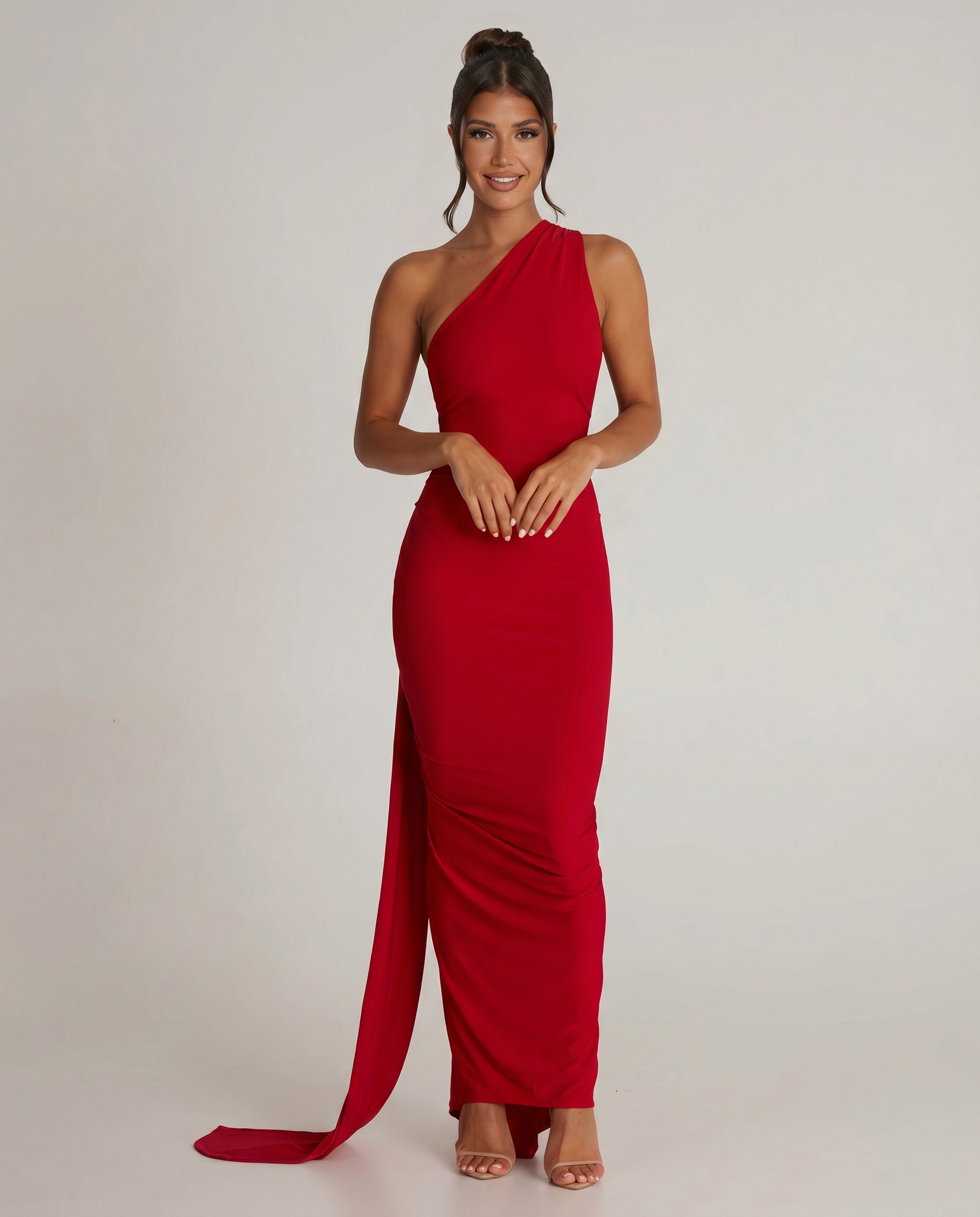 Damen Maxikleid Trägerkleid Rückenfrei Satinoptik