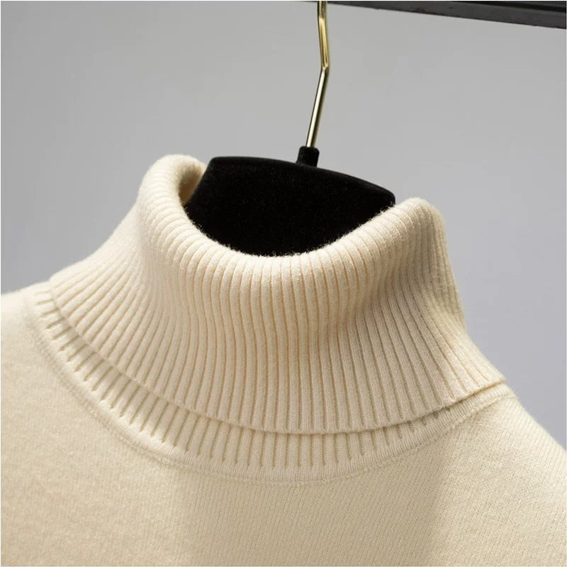 Damen figurbetonter Pullover mit Stehkragen
