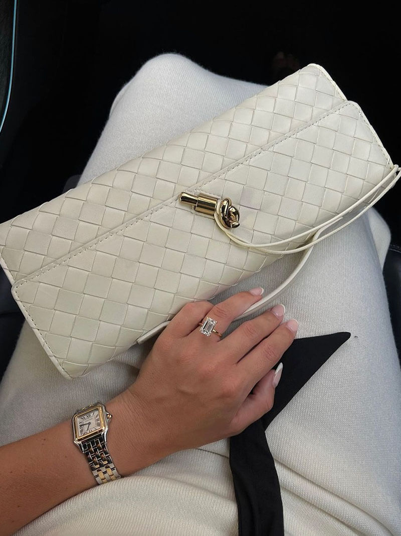 Damen leichte Clutch mit Flecht-Design