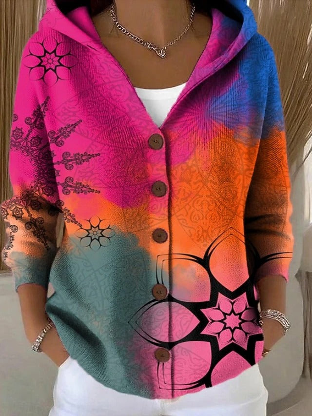 Damen warme lange Strickjacke