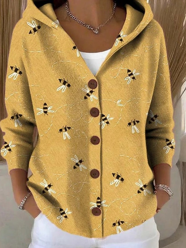 Damen warme lange Strickjacke