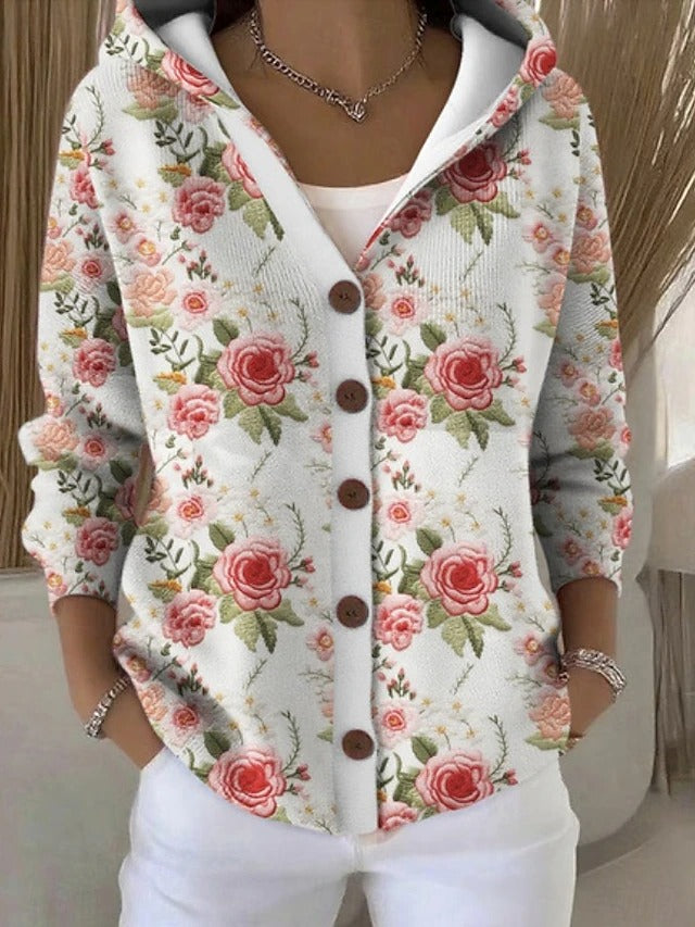 Damen warme lange Strickjacke