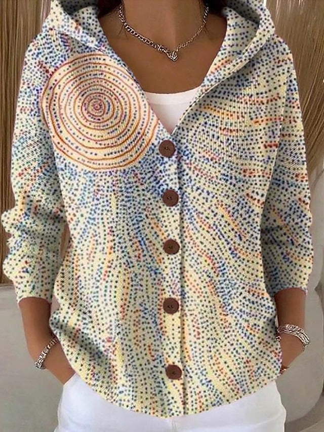 Damen warme lange Strickjacke