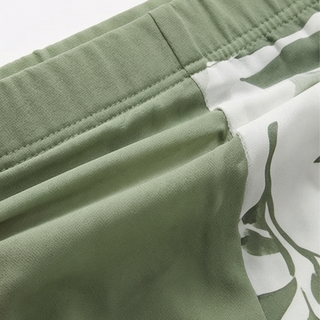 Damen Zweiteiler-Set mit Weitbein-Hose und Blumenprint
