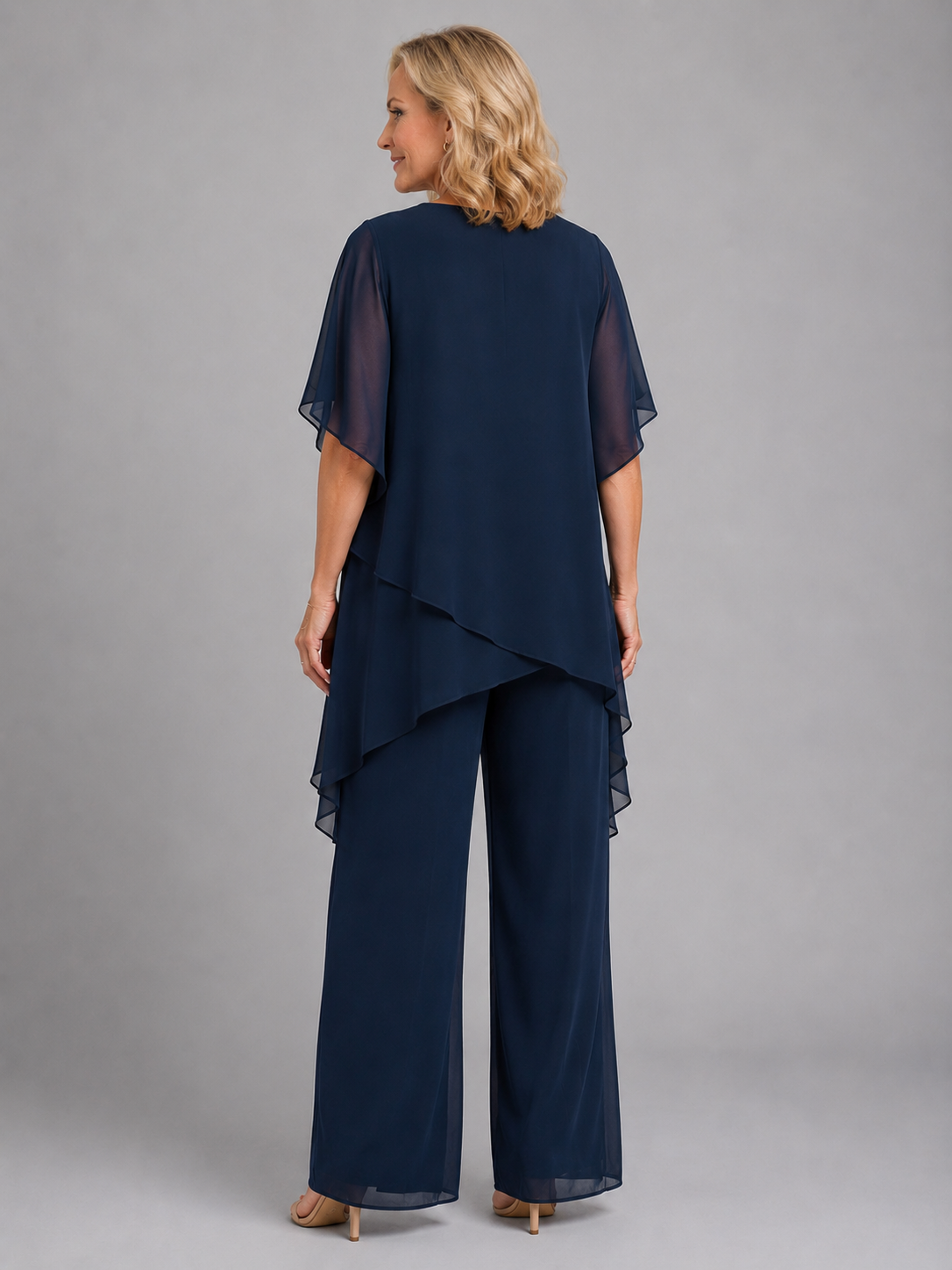 Damen Chiffon-Coord-Set Zweiteiler