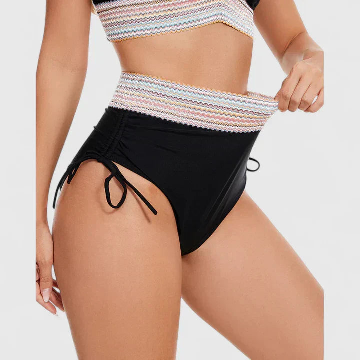Damen Bikini-Set V-Ausschnitt Bauchkontrolle