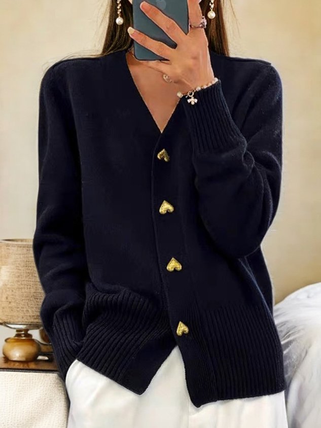 Damen lange offene Strickjacke