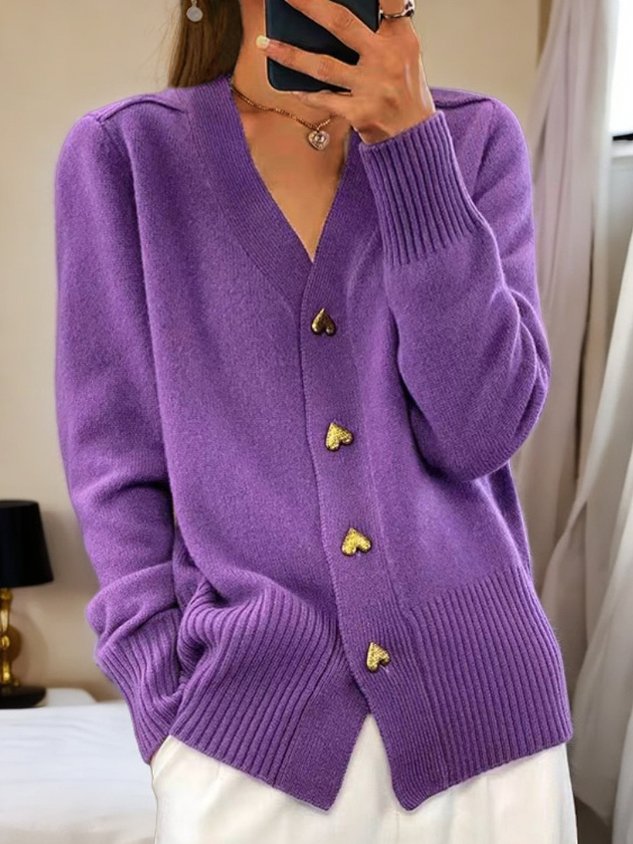 Damen lange offene Strickjacke