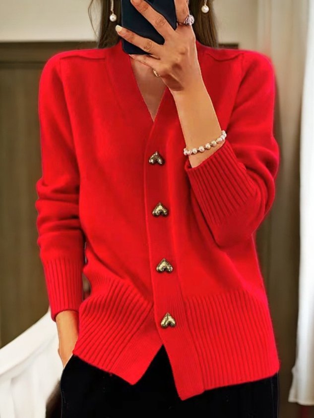 Damen lange offene Strickjacke