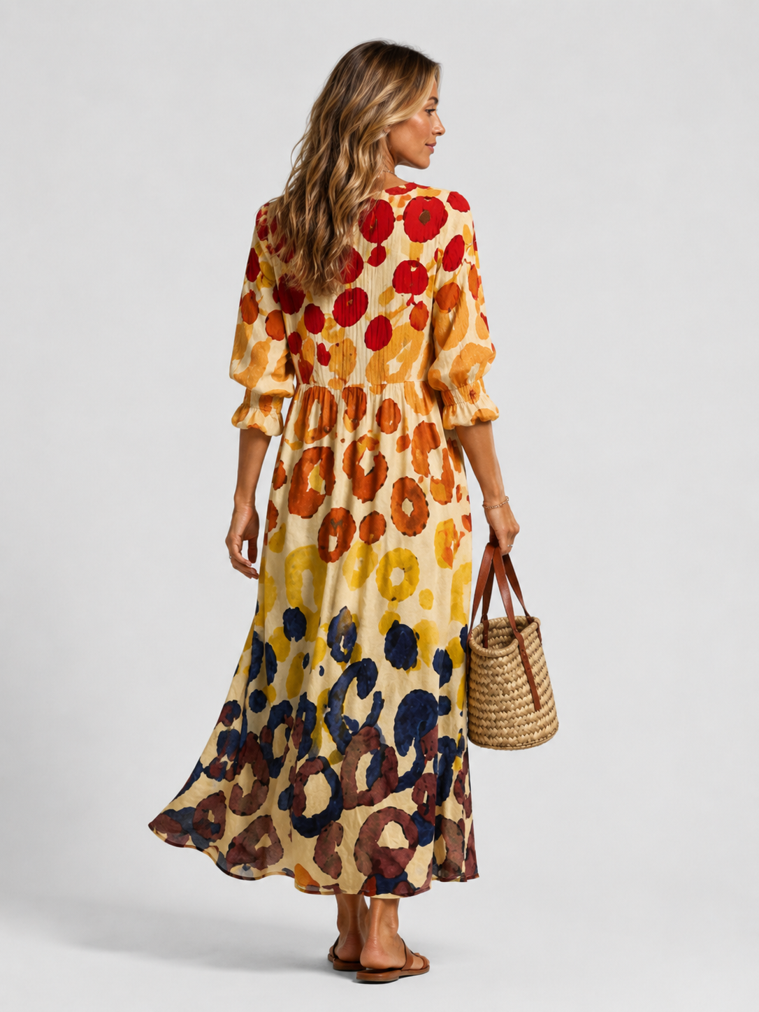 Damen Print Hemdblusenkleid