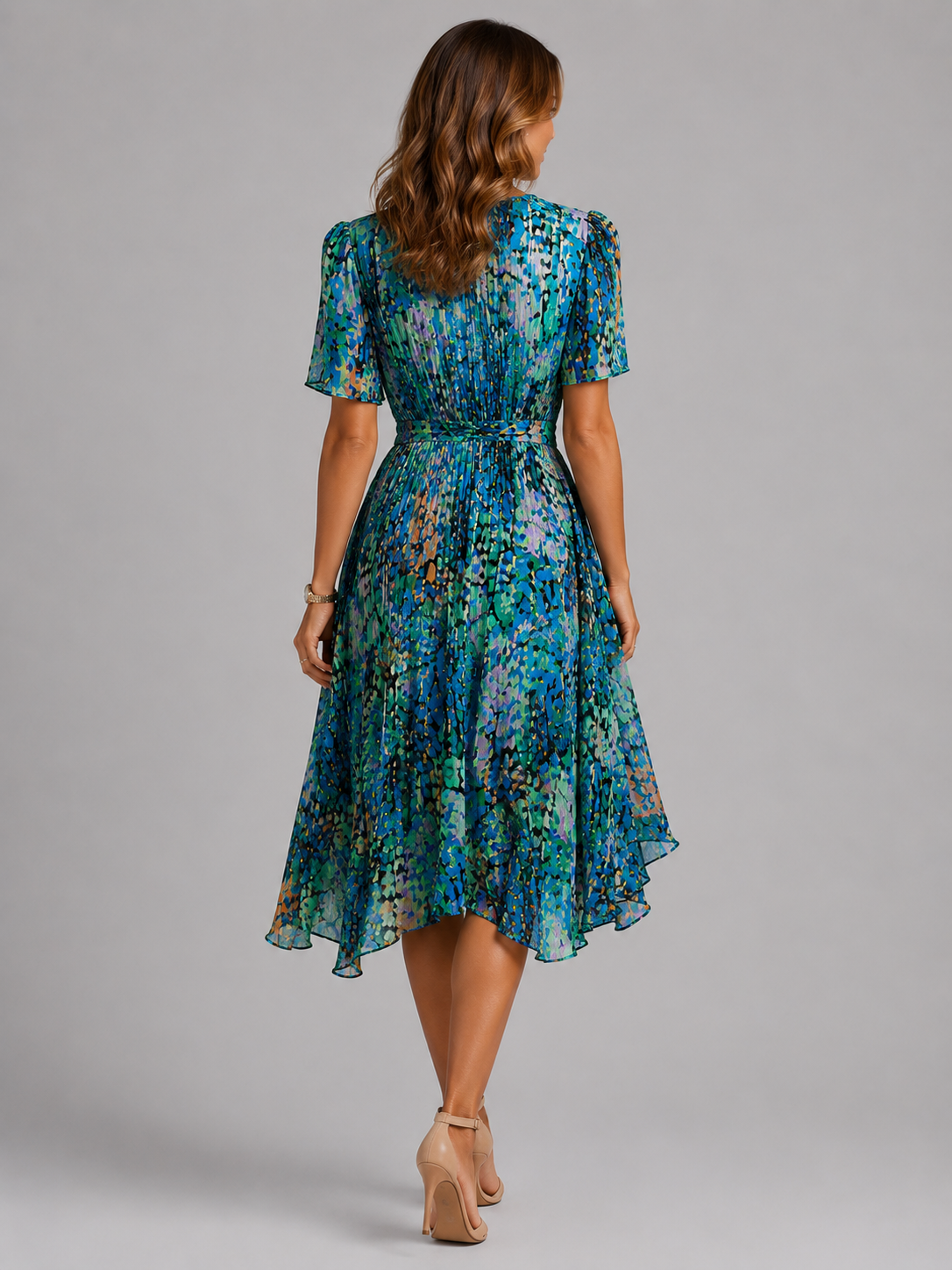 Damen Sommerkleid mit V-Ausschnitt