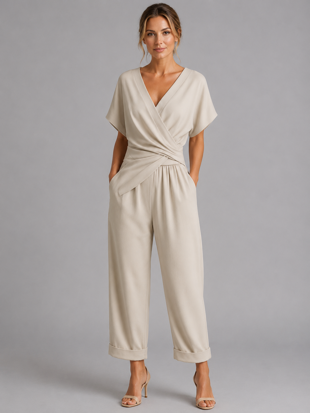 Damen Wickel-Coord-Set Zweiteiler