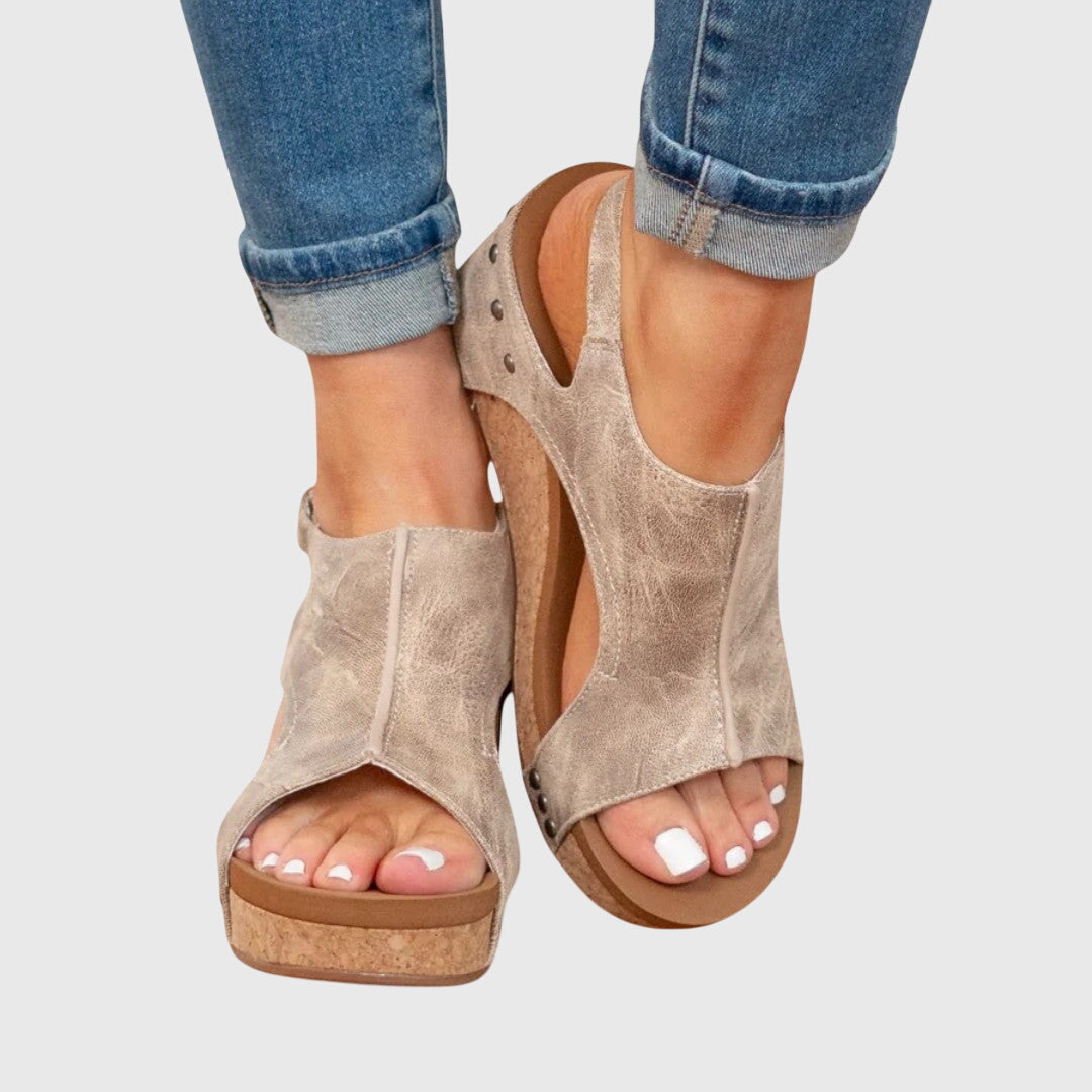 Damen Keilsandalen mit verstellbarer Spange