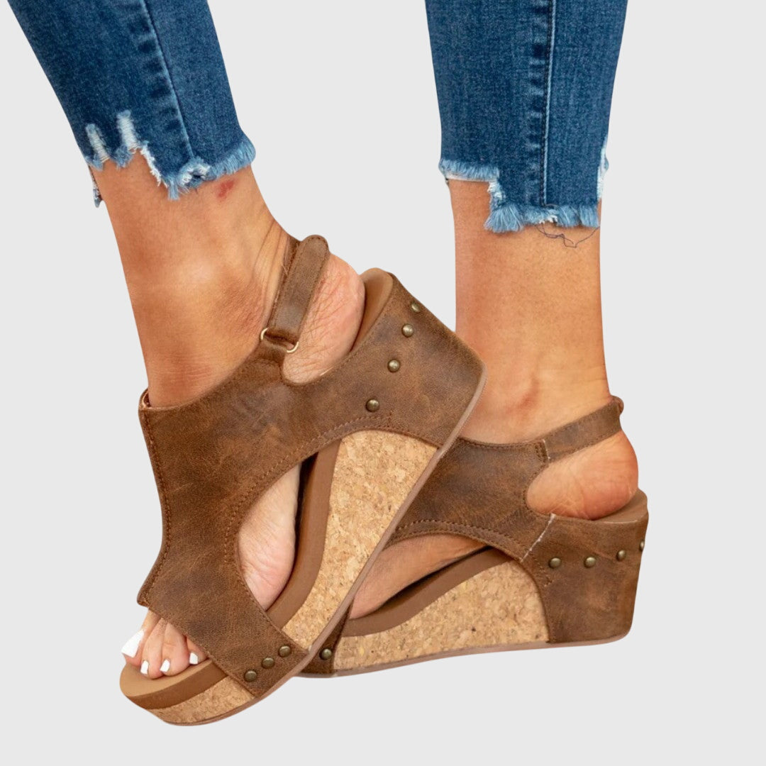 Damen Keilsandalen mit verstellbarer Spange