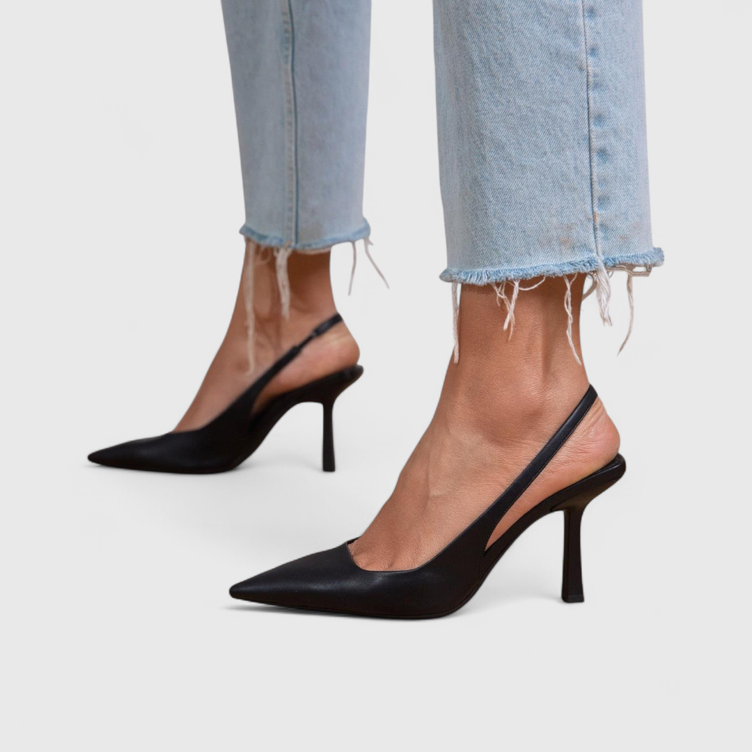 Leoparden Orthopädische Slingback Absatzschuhe