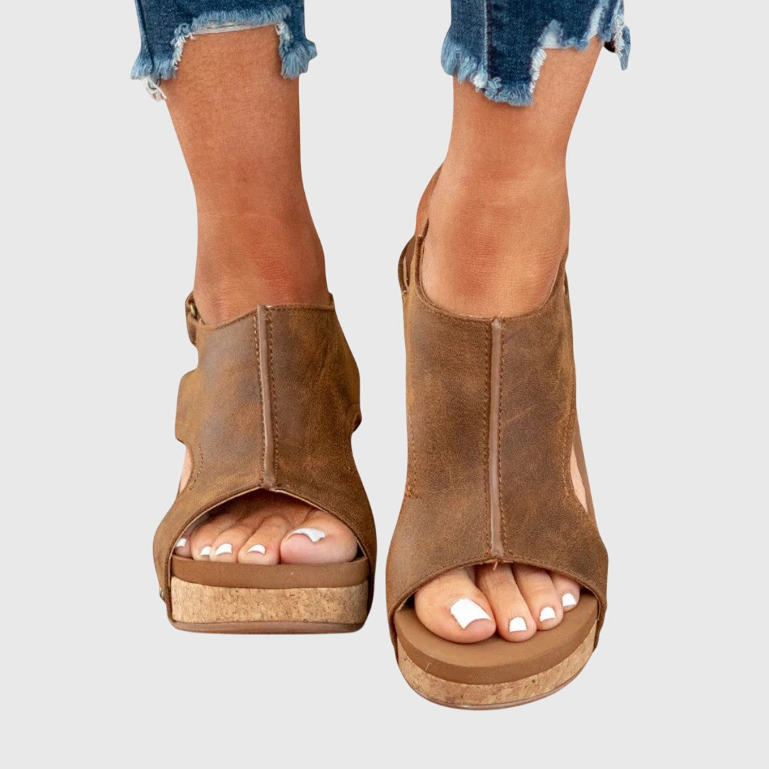 Damen Keilsandalen mit verstellbarer Spange