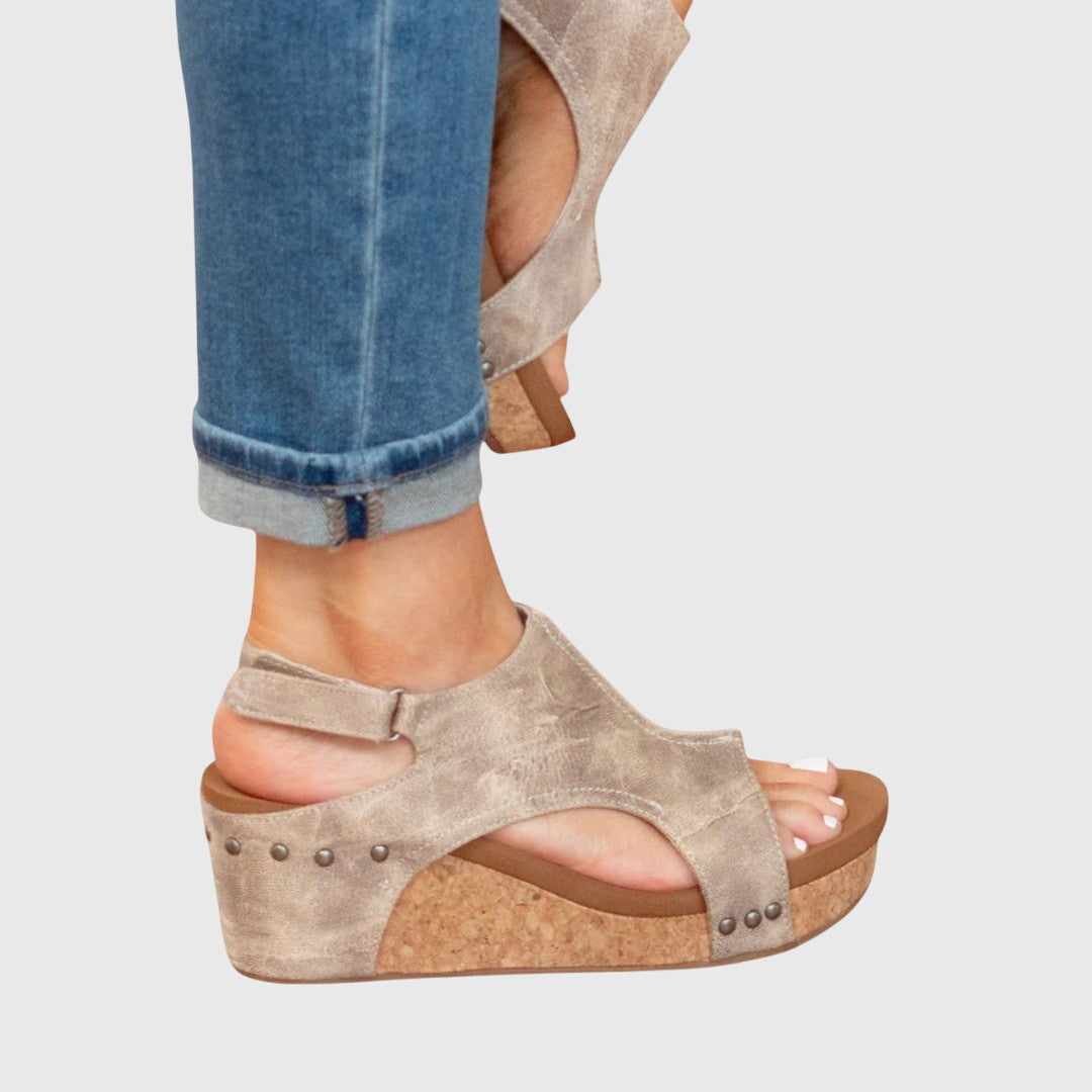 Damen Keilsandalen mit verstellbarer Spange