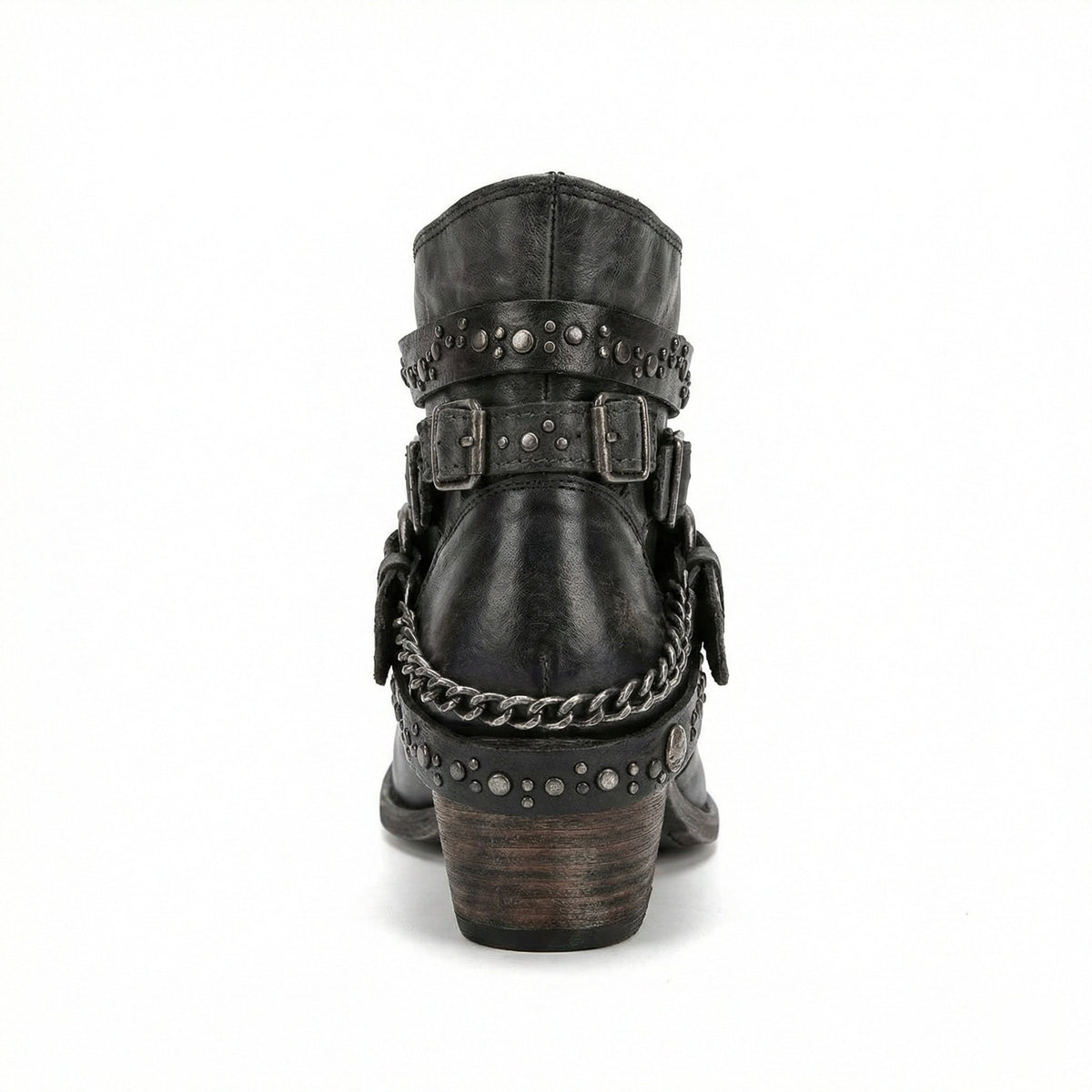 Damen Stiefeletten mit Kettendetail und Nieten
