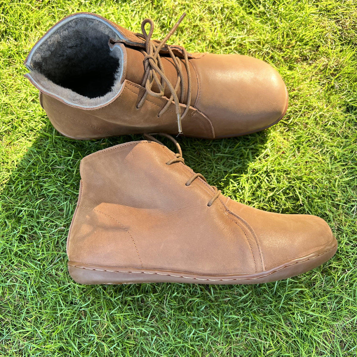 Damen Schnürstiefeletten mit Rundkappe im Retro-Stil