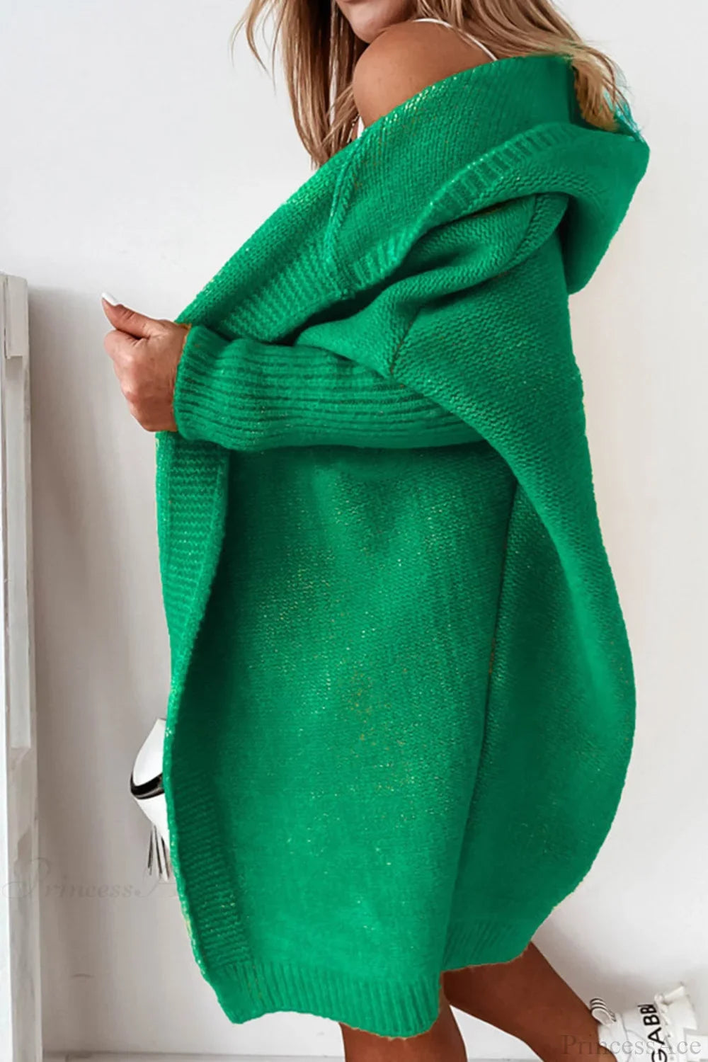 Damen Strickjacke mit Reverskragen und Farbblock-Muster