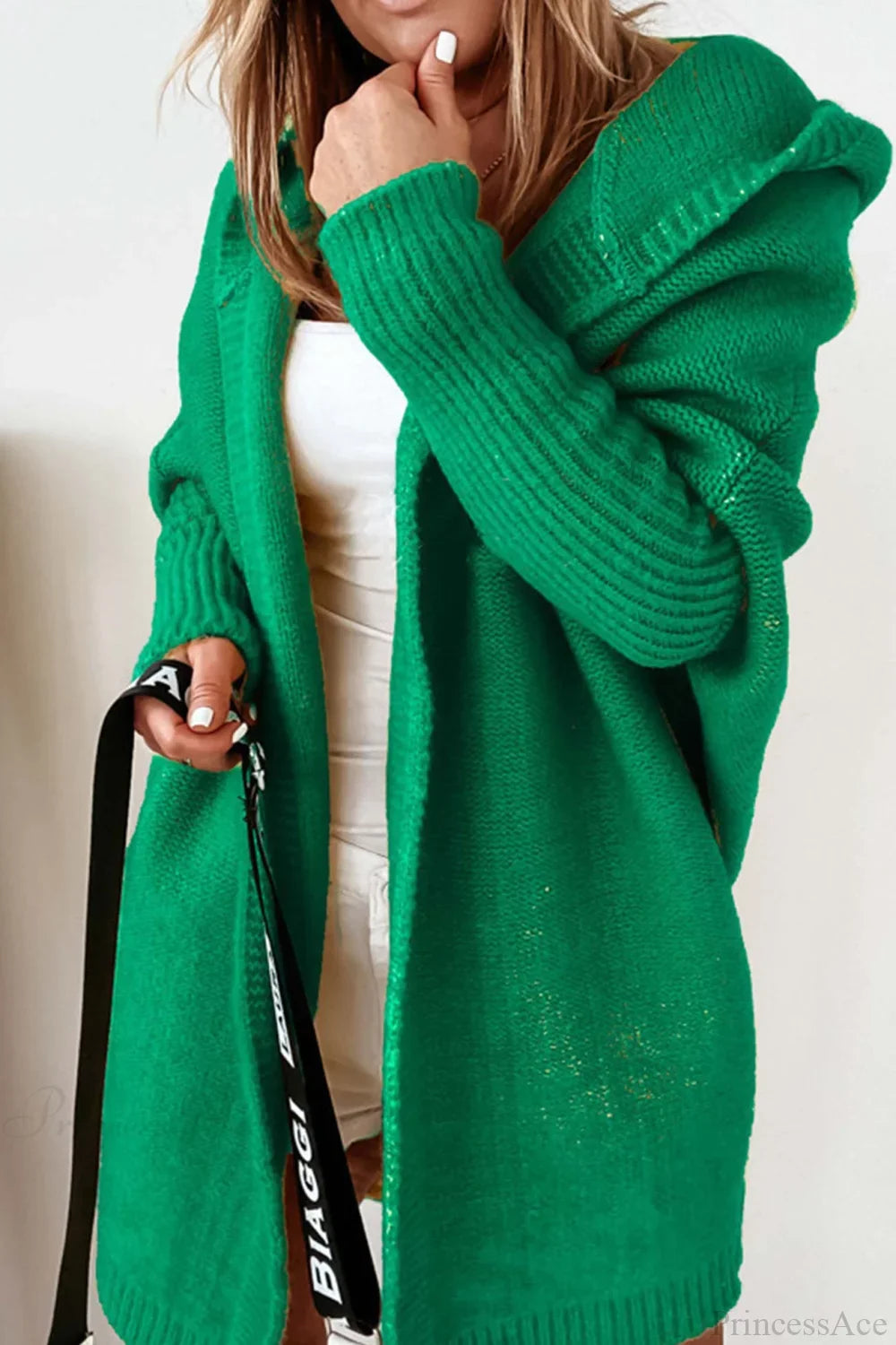 Damen Strickjacke mit Reverskragen und Farbblock-Muster