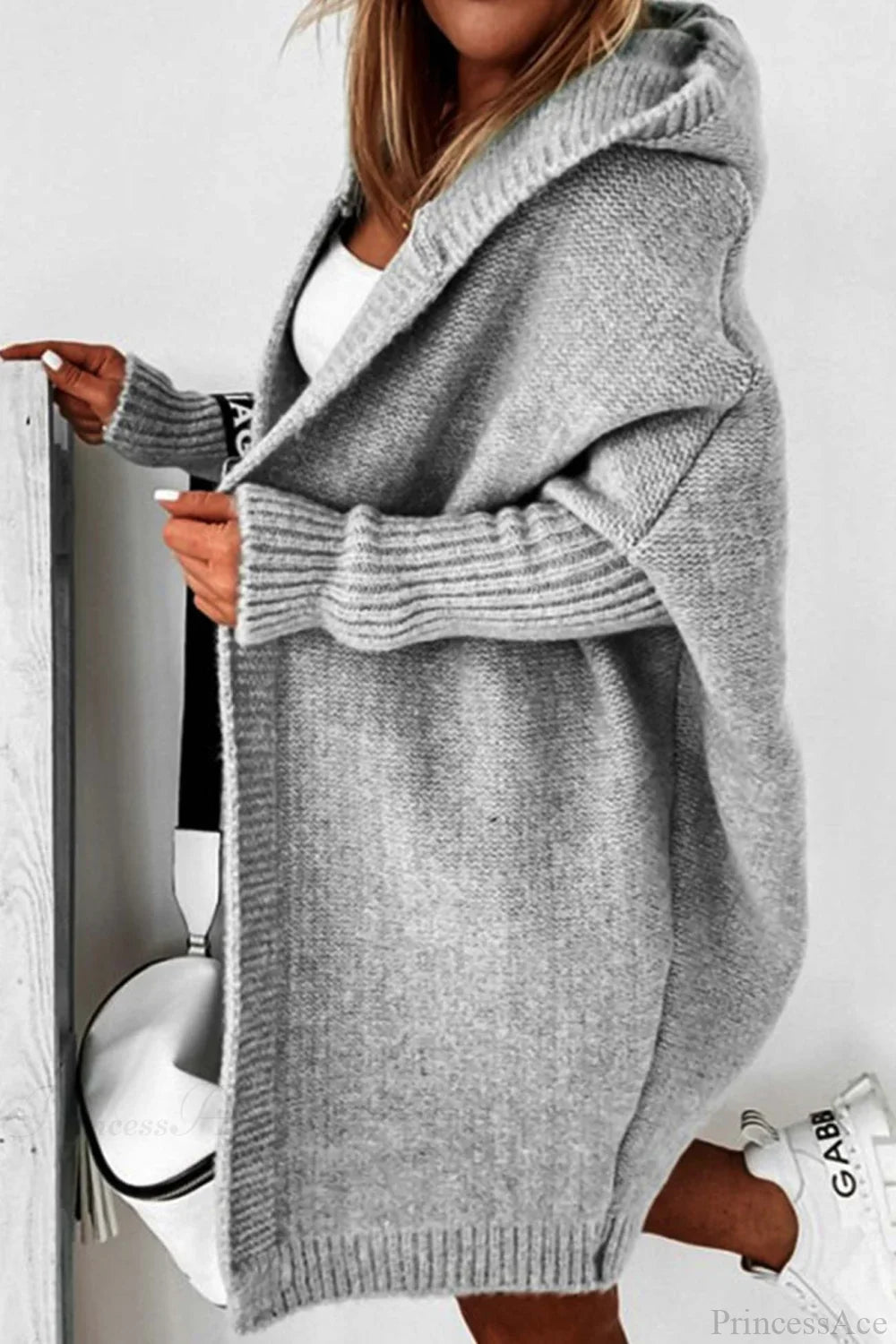 Damen Strickjacke mit Reverskragen und Farbblock-Muster
