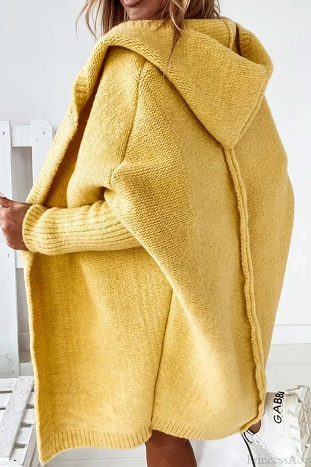 Damen Strickjacke mit Reverskragen und Farbblock-Muster