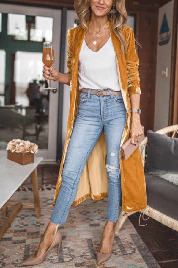 Damen Kimono-Mantel aus Samt