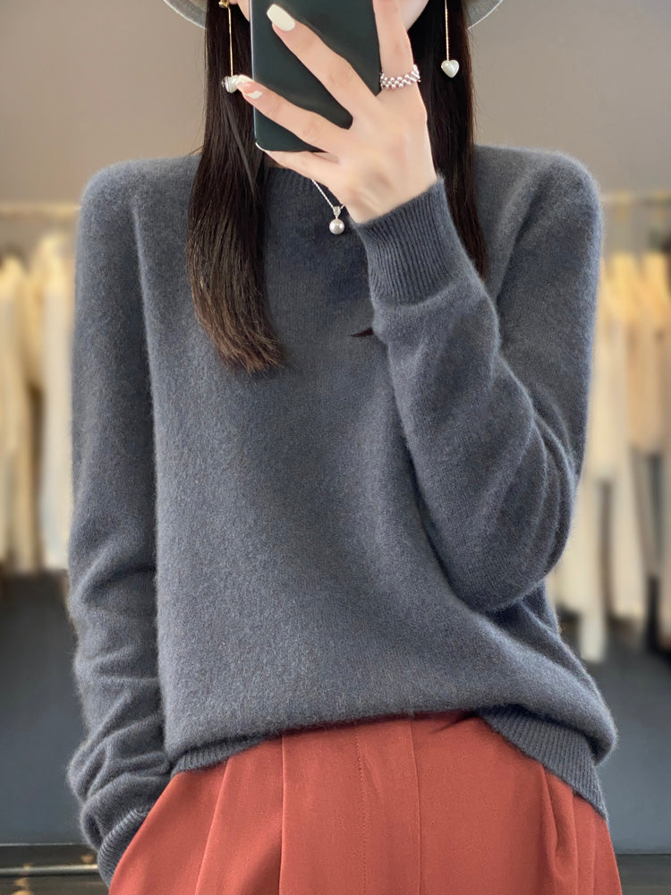 Damen warmer Pullover in lockerer Passform