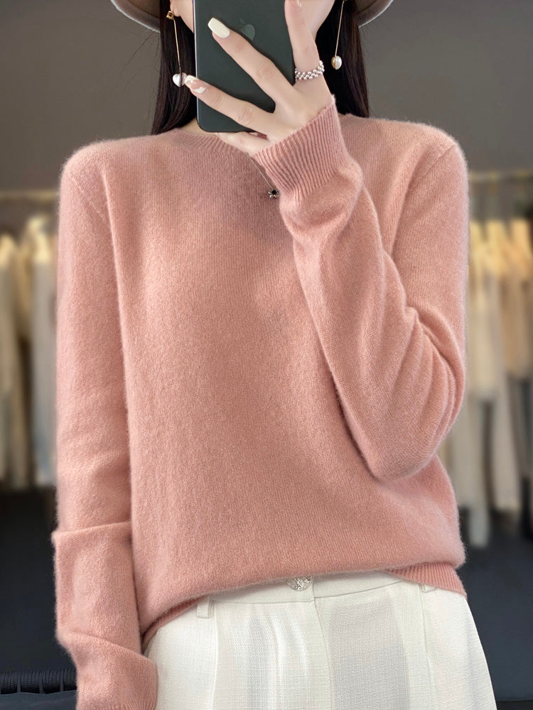 Damen warmer Pullover in lockerer Passform