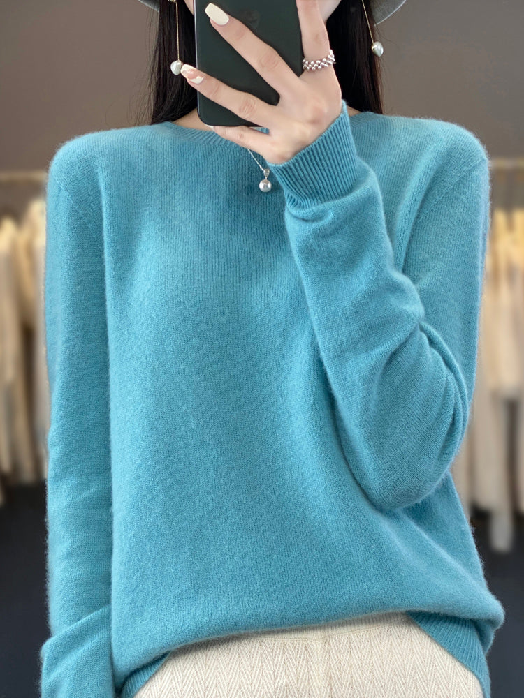 Damen warmer Pullover in lockerer Passform