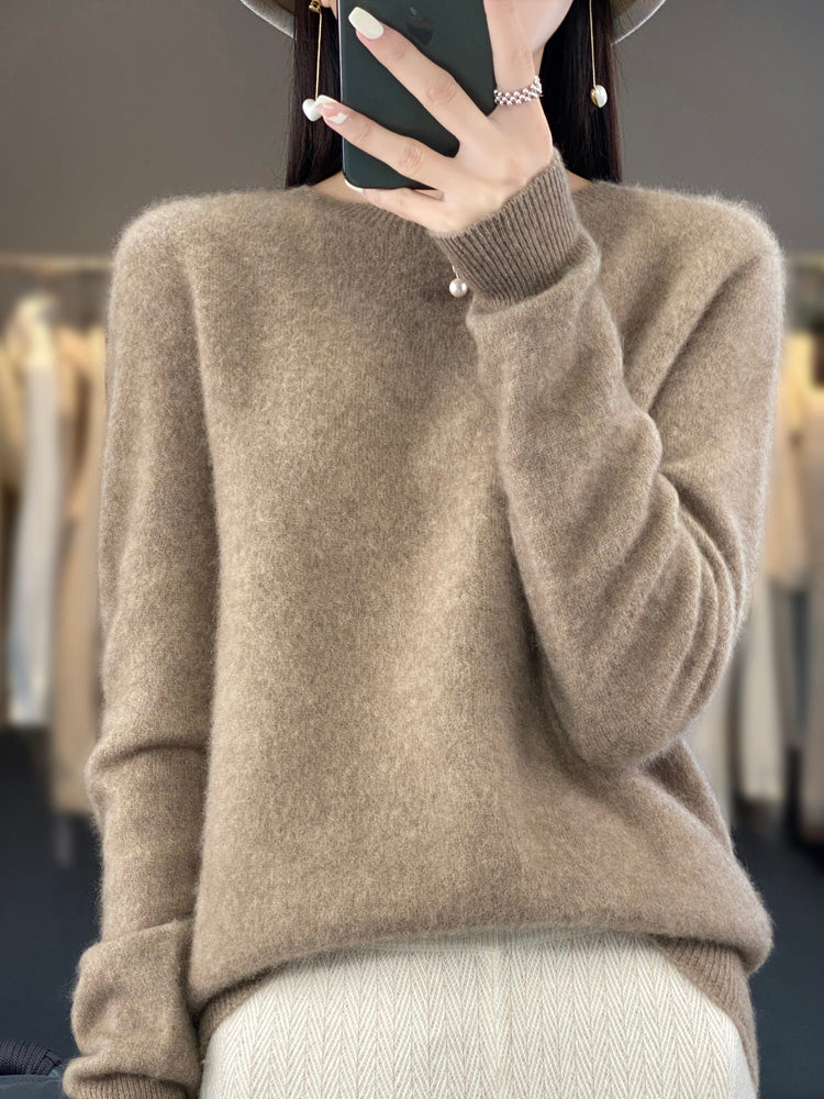 Damen warmer Pullover in lockerer Passform