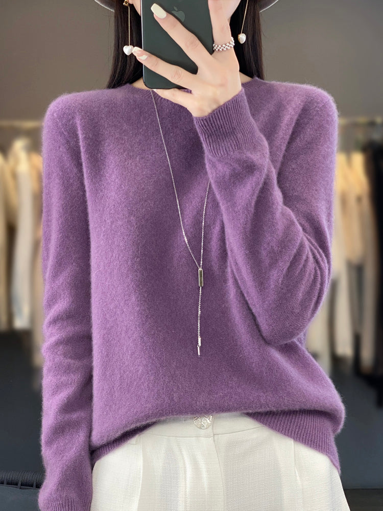 Damen warmer Pullover in lockerer Passform