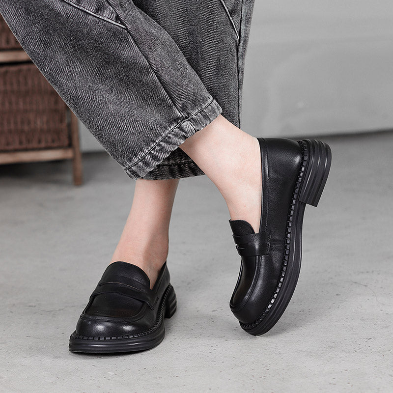 Damen Penny-Loafer mit breitem Zehenraum
