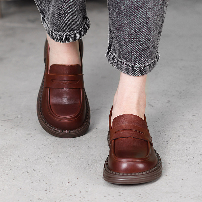 Damen Penny-Loafer mit breitem Zehenraum