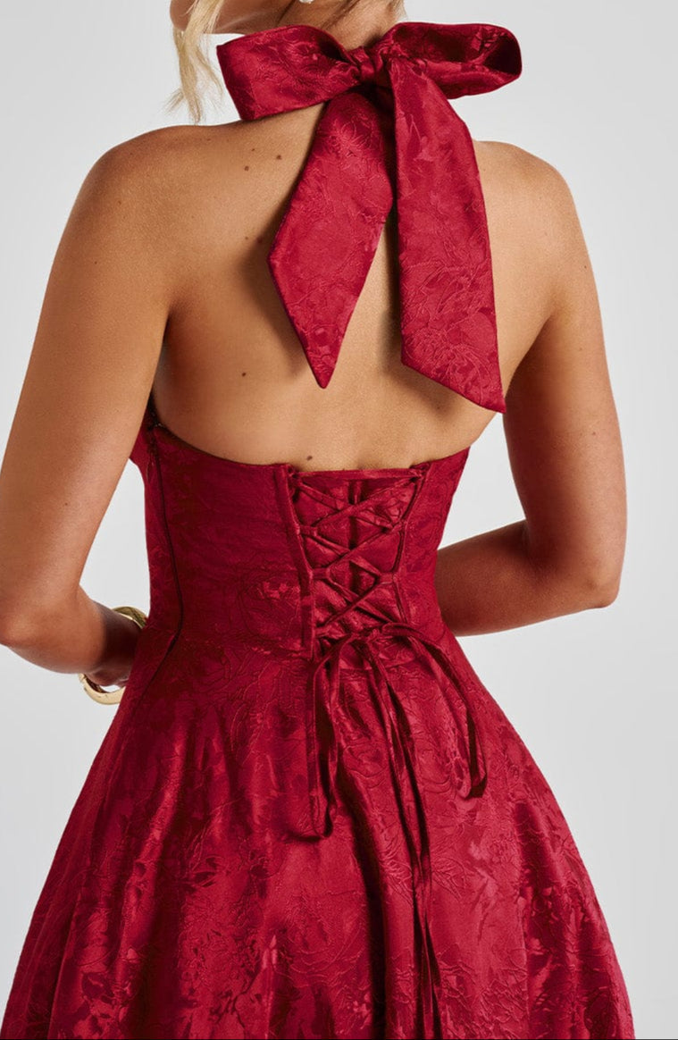 Damen Midikleid Trägerkleid Drapiert Beinschlitz