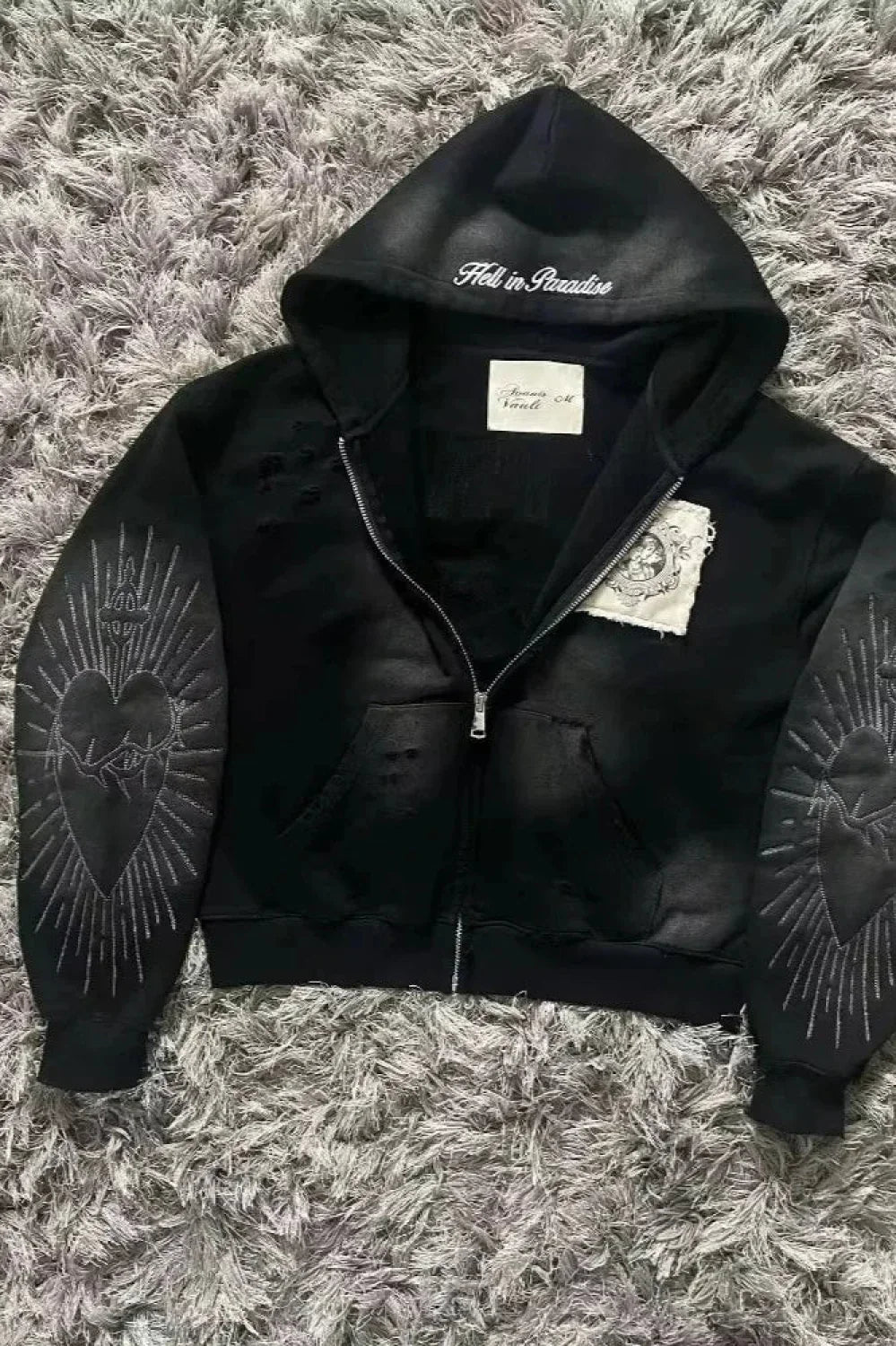 Damen Hoodie mit Kapuze und Reißverschluss
